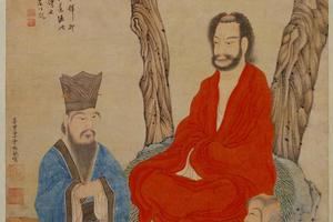 丁云鹏三教图轴