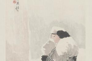 任颐雪中送炭图轴