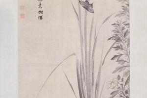 项圣谟蒲蝶图轴