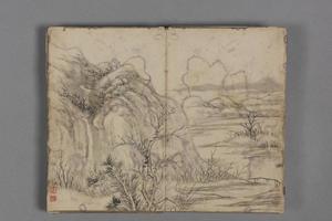 钱维城山水小册