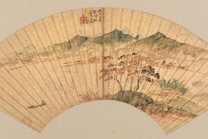 张宏仿张僧繇没骨山水扇