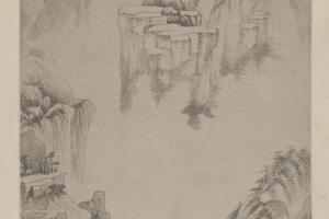 王鉴仿黄公望山水图轴