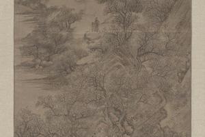 丁云鹏观梅图轴