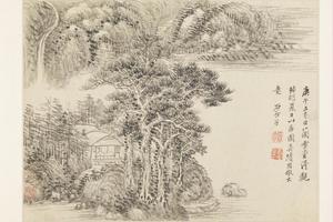 清初六大家集册-王翚夏日山居页