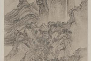 王翚夏山高隐轴