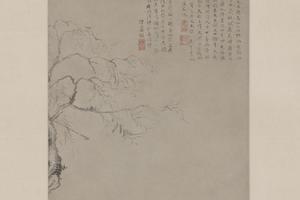 唐寅射杨图轴