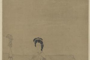 陈洪绶仕女轴