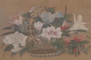李嵩花篮图页