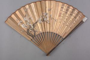 蒋廷锡画梅花玄烨书泛舟西湖诗成扇