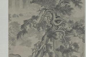 项圣谟听松图轴