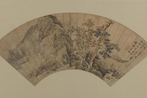蓝瑛山水扇