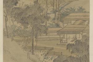 吴历仿古山水屏