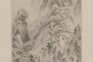 王鉴山水轴
