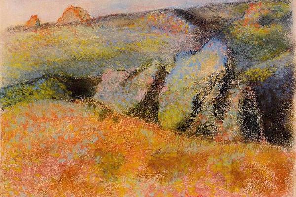 德加作品集-Landscape with Rocks - 1890-1893 - PC