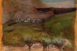 德加作品集-Olive Trees against a Mountainous Background - circa 1890-1893 - Norton Simon Museum (USA)