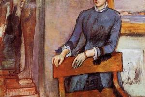 德加作品集-Helene Rouart in Her Father's Study - circa 1886-1895 - National Gallery - London