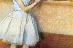 德加作品集-Dancer at the Barre - circa 1880 - Shelburne Museum (United States) - pastel