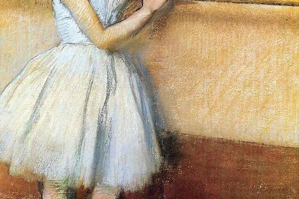 德加作品集-Dancer at the Barre - circa 1880 - Shelburne Museum (United States) - pastel