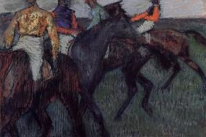 德加作品集-Racehorses - circa 1895-1900 - National Gallery of Canada