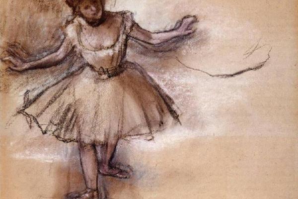 德加作品集-Dancer – circa 1877 - Private collection - pastel