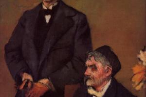 德加作品集-Henri Rouart and His Son Alexis - circa 1895-1898 - Neue Pinakothek - Munich (Germany)