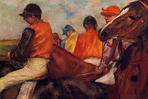 德加作品集-Jockeys - 1882 - Yale University Art Gallery (USA)