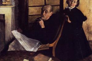 德加作品集-Henri De Gas and His Neice, Lucie Degas - circa 1876 - The Art Institute of Chicago (USA)