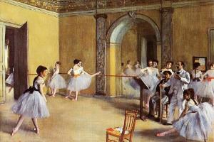 德加作品集-Dance Class at the Opera - 1872 - Musee d'Orsay (France) - oil on canvas