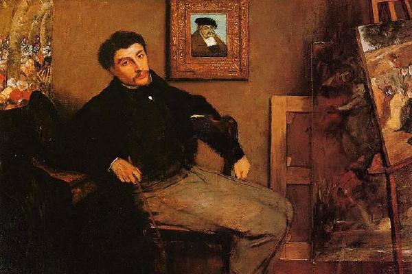 德加作品集-Portrait of James Tissot - 1867-1868 - Metropolitan Museum of Art (USA)