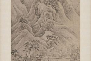空山夜雪深诗意图