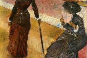 德加作品集-Mary Cassatt at the Louvre - circa 1880 - PC