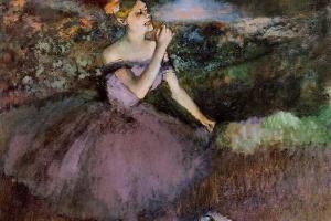 德加作品集-Dancer with Bouquets - circa 1890-1895 - Chrysler Museum of Art (USA)