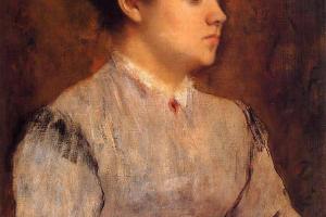 德加作品集-Portrait of a Young Woman - 1864-1865 - PC