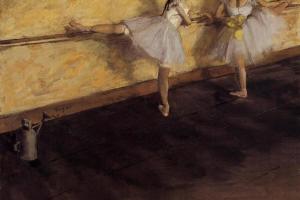 德加作品集-Dancers Practicing at the Barre - 1876-1877 - (USA)