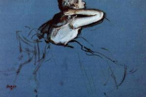 德加作品集-Seated Dancer in Profile - 1873 - Musee d'Orsay (France)