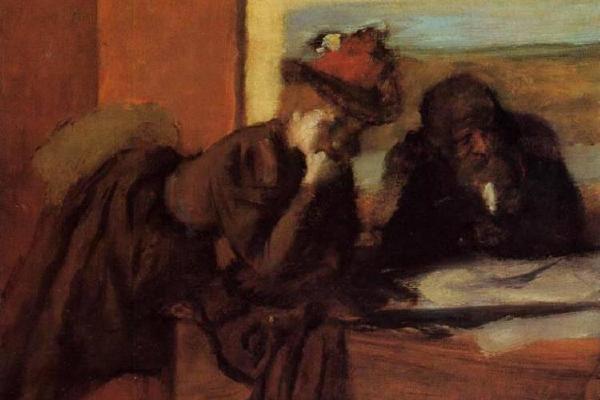 德加作品集-Conversation - 1895 - Yale University Art Gallery (USA) - oil on canvas