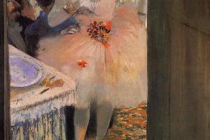德加作品集-Dancer in Her Dressing Room - circa 1880 - Oskar Reinhart Collection (Switzerland) - pencil