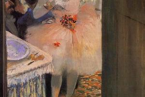德加作品集-Dancer in Her Dressing Room - circa 1880 - Oskar Reinhart Collection (Switzerland) - pencil