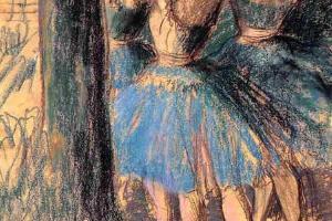 德加作品集-Group of Dancers, Tree Décor - circa 1901 - PC