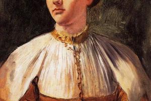 德加作品集-Portrait of a Young Woman (after Bacchiacca) - 1858-1859 - National Gallery of Canada