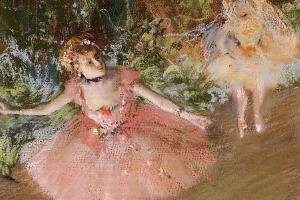 德加作品集-Dancer on Stage - circa 1878-1880 - Private collection - pastel