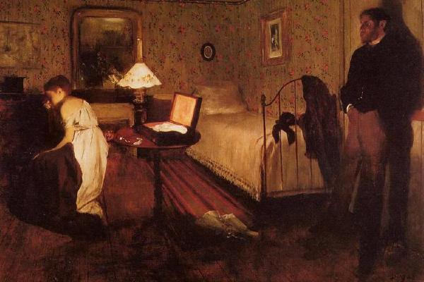 德加作品集-Interior (also known as The Rape) - circa 1868 - Philadelphia Museum of Art (USA)