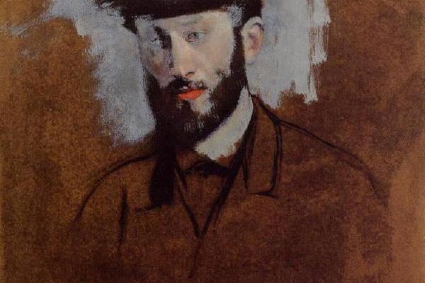 德加作品集-Portrait of Eugene Manet (study) - 1875 - PC