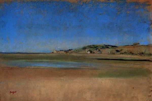 德加作品集-Houses by the Seaside - 1869 - Musee d'Orsay (France)