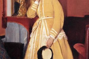 德加作品集-Portrait of Madame Edmondo Morbilli, nee Therese De Gas - 1869 - PC