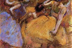 德加作品集-Dancers - circa 1900 - Memorial Art Gallery of the University of Rochester (USA) - pastel