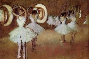 德加作品集-Dance Rehearsal in the Studio of the Opera - 1895 - Norton Simon Museum (USA) - oil on canvas