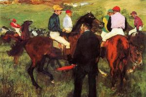 德加作品集-Racehorses at Longchamp - 1873-1875 - National Gallery of Art - Washington (USA)