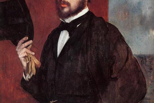 德加作品集-Self Portrait Saluting - 1865-1866 - Calouste Gulbenkian Foundation (Portugal)