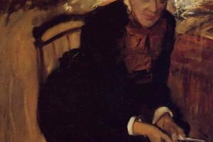 德加作品集-Portrait of Mary Cassatt - circa 1880-1884 - National Portrait Gallery (UK) (England)